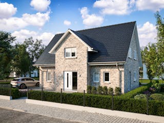 Massivhaus KAPITÄNSHAUS 145 von Kähler Massivhaus Schlüsselfertig ab 393250€, Satteldach-Klassiker Außenansicht 1