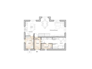 Massivhaus GIEBELHAUS 180 von Kähler Massivhaus Schlüsselfertig ab 433240€, Satteldach-Klassiker Grundriss 3