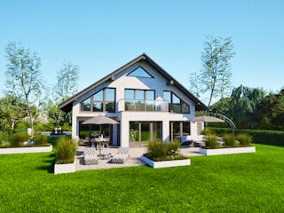 Massivhaus Entwurf NB195 von FAVORIT Massivhaus, Satteldach-Klassiker Außenansicht 20
