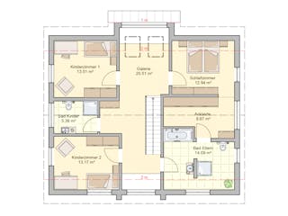 Fertighaus Musterhaus Erlangen von Fingerhut Haus Schlüsselfertig ab 548982€, Satteldach-Klassiker Grundriss 2