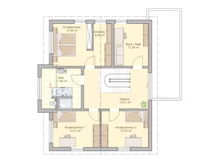 Fertighaus Günzburg von Fingerhut Haus Schlüsselfertig ab 563579€, Satteldach-Klassiker Grundriss 2