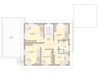 Fertighaus Novium von Fingerhut Haus Schlüsselfertig ab 704935€, Satteldach-Klassiker Grundriss 2
