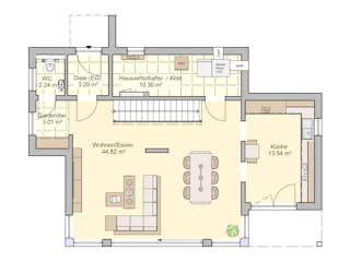 Fertighaus Patrino von Fingerhut Haus Schlüsselfertig ab 481127€, Cubushaus Grundriss 1