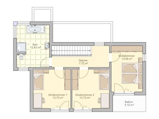 Fertighaus Patrino von Fingerhut Haus Schlüsselfertig ab 481127€, Cubushaus Grundriss 2