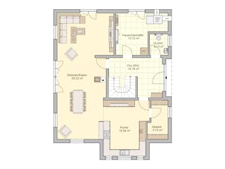 Fertighaus Suro von Fingerhut Haus Schlüsselfertig ab 605693€, Stadtvilla Grundriss 1