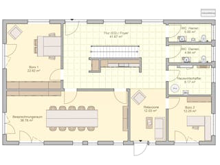 Fertighaus Tasko von Fingerhut Haus Schlüsselfertig ab 973096€, Pultdachhaus Grundriss 1