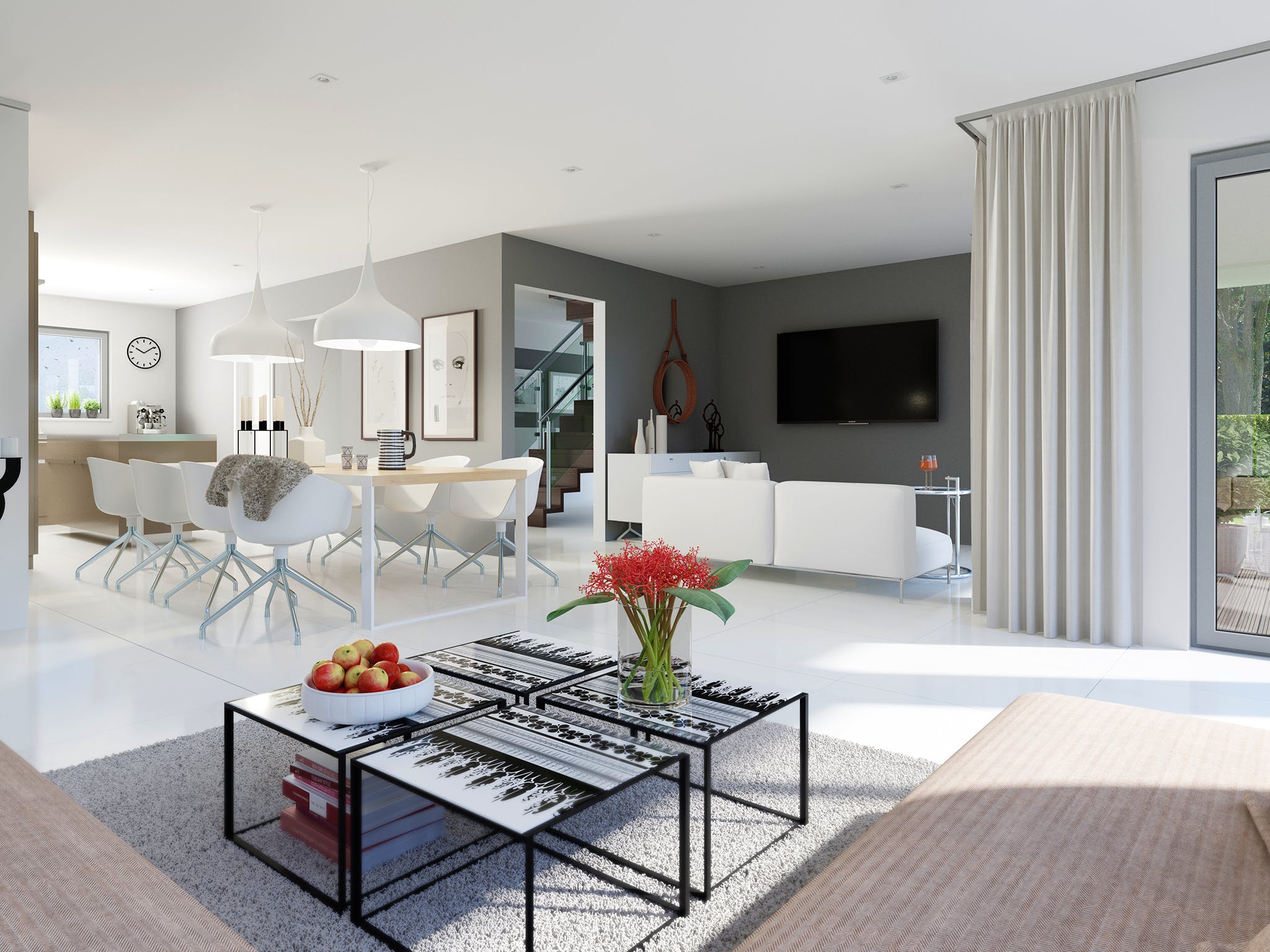 Fertighaus EVOLUTION 161 V2 von Bien-Zenker Schlüsselfertig ab 322099€, Satteldach-Klassiker Innenansicht 1