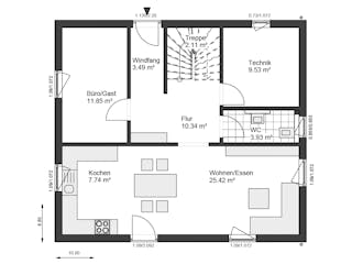 Fertighaus White&Black 150 von WHITE&BLACK Fertighäuser Schlüsselfertig ab 340606€, Stadtvilla Grundriss 2