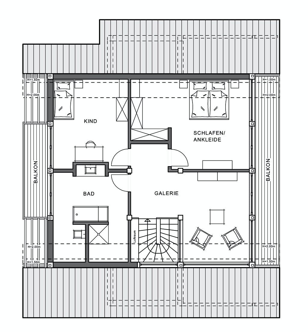 Fertighaus Ästhetik - Mannheim von Meisterstück-HAUS, Fachwerk Grundriss 1
