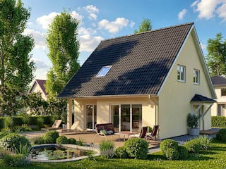 Massivhaus Rerik von TIMOWA Massivhäuser Schlüsselfertig ab 312900€, Satteldach-Klassiker Außenansicht 1
