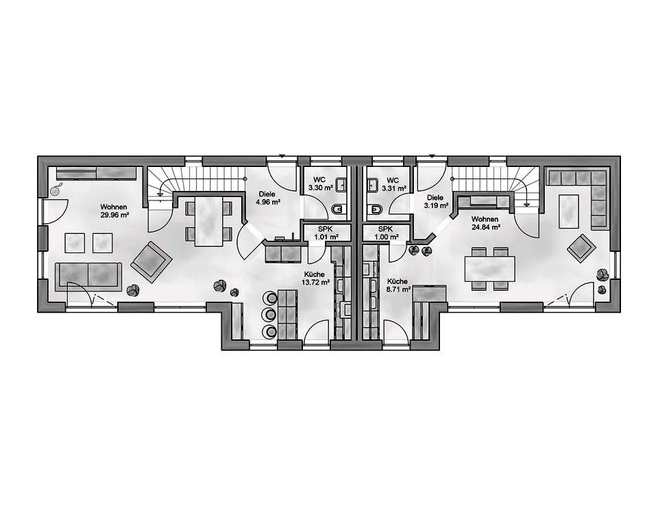 Massivhaus Ala von AUREA Massivhaus, Cubushaus Grundriss 1