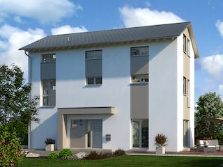 Fertighaus Cityline 2 von allkauf haus, Satteldach-Klassiker Außenansicht 1