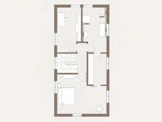 Fertighaus Cityline 2 von allkauf haus, Satteldach-Klassiker Grundriss 2
