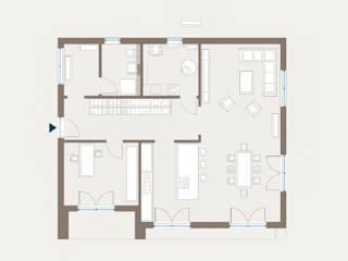 Fertighaus Cult 5 von allkauf haus, Cubushaus Grundriss 1
