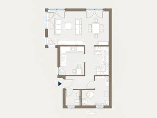 Fertighaus Double 8 von allkauf haus, Cubushaus Grundriss 1