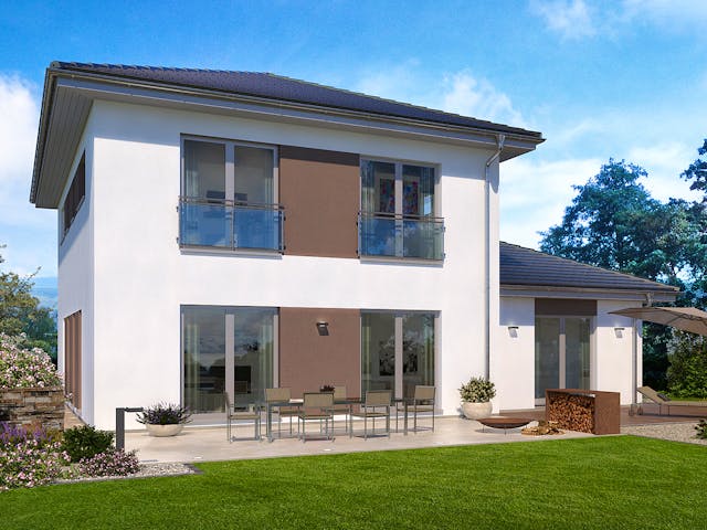 Fertighaus Generation 13 von allkauf haus, Stadtvilla Außenansicht 1