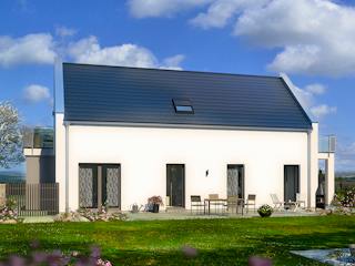 Fertighaus Generation 2 von allkauf haus, Satteldach-Klassiker Außenansicht 1