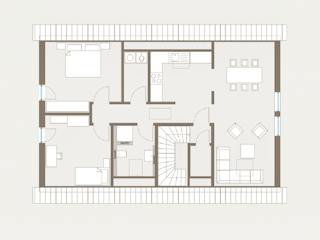 Fertighaus Generation 2 von allkauf haus, Satteldach-Klassiker Grundriss 2