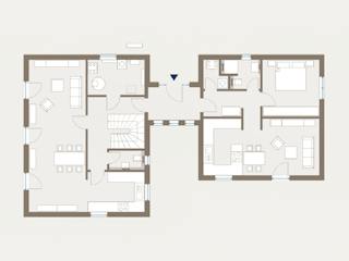 Fertighaus Generation 8 von allkauf haus, Satteldach-Klassiker Grundriss 1