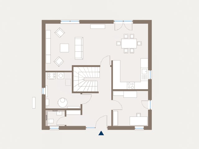 Fertighaus Home 10 von allkauf haus, Satteldach-Klassiker Grundriss 1