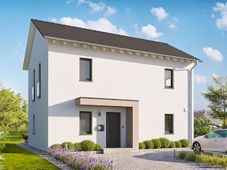 Fertighaus Home 5 von allkauf haus, Satteldach-Klassiker Außenansicht 5