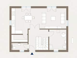 Fertighaus Home 5 von allkauf haus, Satteldach-Klassiker Grundriss 1