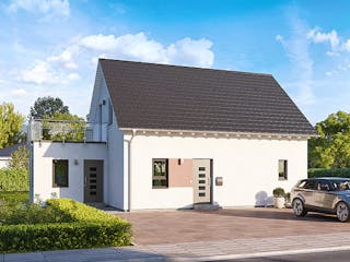 Fertighaus Home 7 von allkauf haus, Satteldach-Klassiker Außenansicht 1