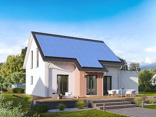 Fertighaus Home 7 von allkauf haus, Satteldach-Klassiker Außenansicht 2