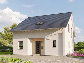 Fertighaus Home 9 von allkauf haus, Satteldach-Klassiker Außenansicht 1