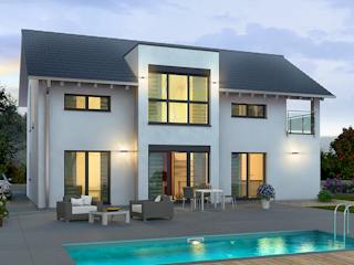 Fertighaus Prestige 2 von allkauf haus, Satteldach-Klassiker Außenansicht 2