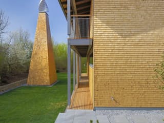 Fertighaus Alpenchic von Bau-Fritz Schlüsselfertig ab 780000€, Satteldach-Klassiker Außenansicht 11