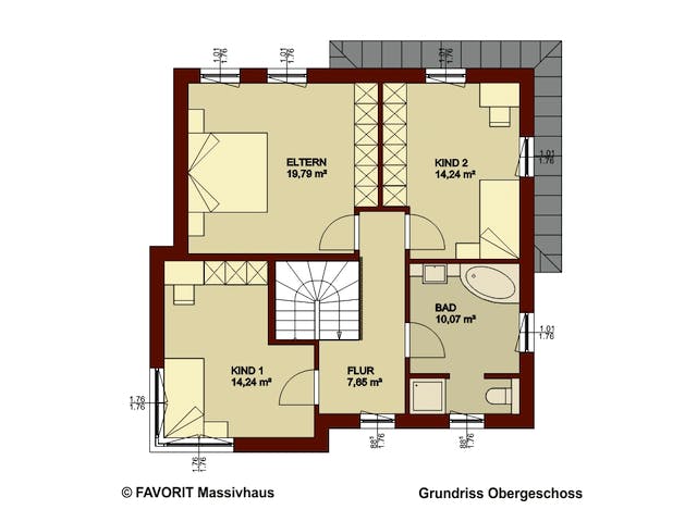 Massivhaus Ambiente 141 (inactive) von Favorit Massivhaus, Stadtvilla Grundriss 2