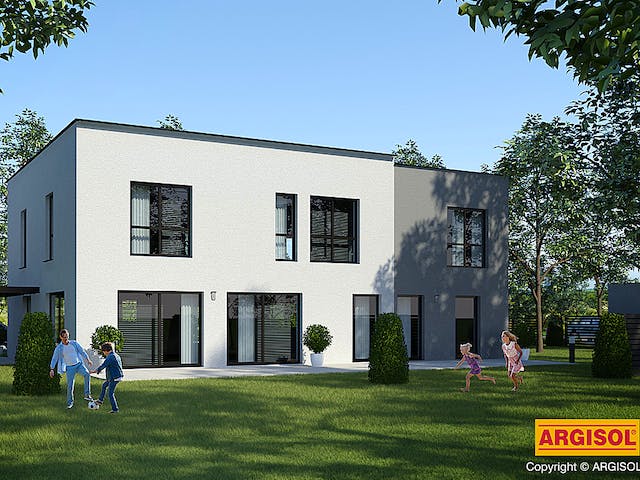 Massivhaus Bonn von ARGISOL-Bausysteme Bausatzhaus ab 67050€, Cubushaus Außenansicht 2