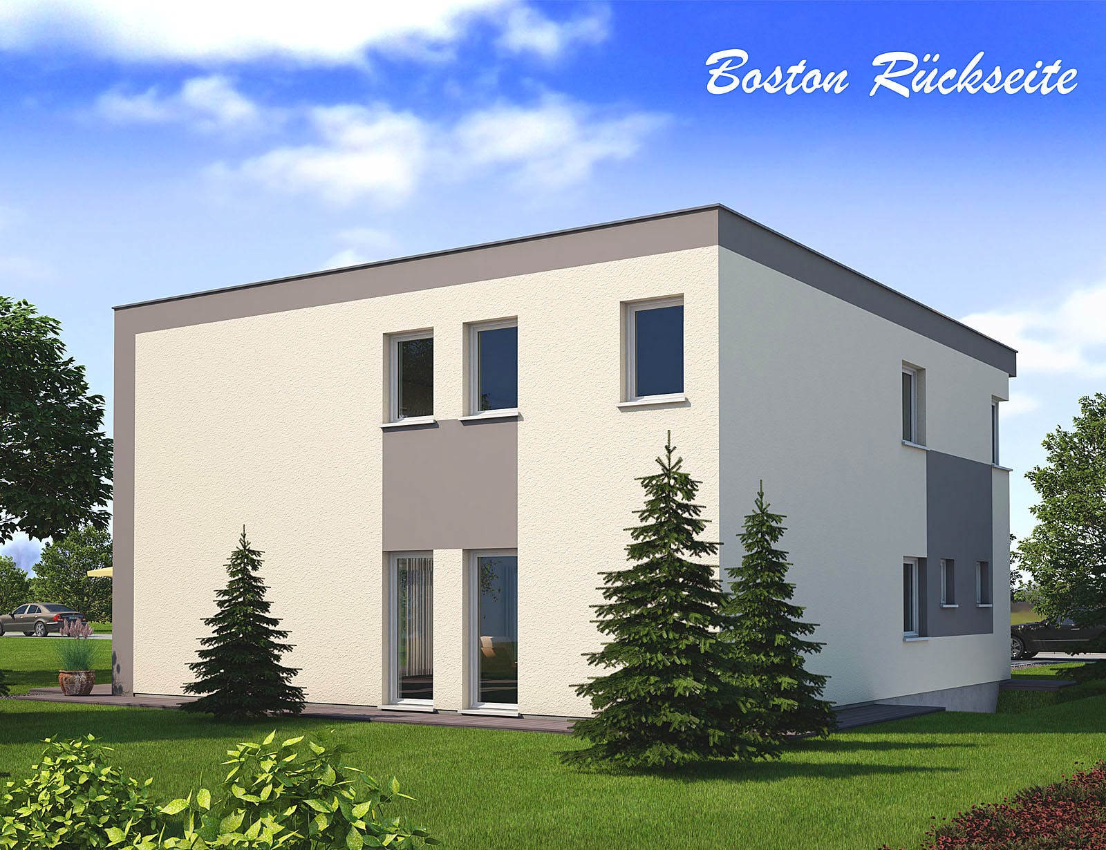 Massivhaus Boston von ARGISOL-Bausysteme Bausatzhaus ab 58390€, Cubushaus Außenansicht 2