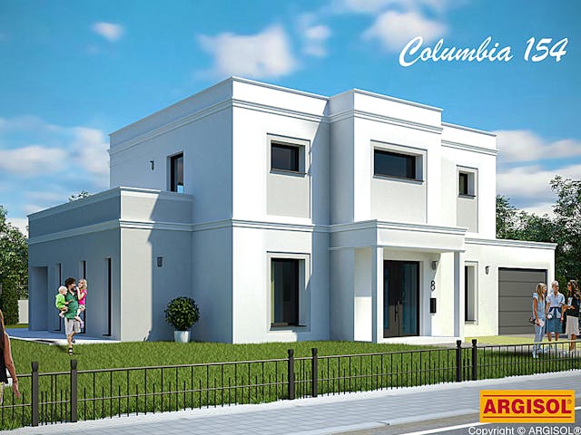 Massivhaus Columbia von ARGISOL-Bausysteme Bausatzhaus ab 52280€, Cubushaus Außenansicht 1