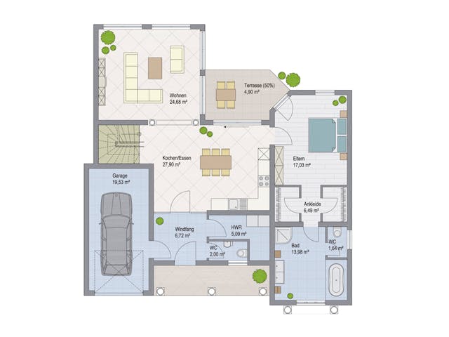 Massivhaus Villa Roma III von ARGISOL-Bausysteme Bausatzhaus ab 61040€, Stadtvilla Grundriss 1 Massivhaus Villa Roma III von ARGISOL-Bausysteme Bausatzhaus ab 61040€, Stadtvilla Grundriss 1