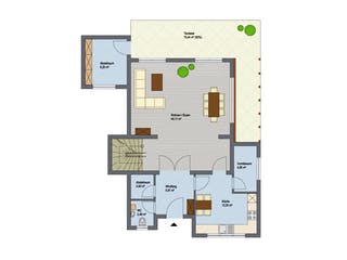 Massivhaus Stanford von ARGISOL-Bausysteme Bausatzhaus ab 58110€, Cubushaus Grundriss 1