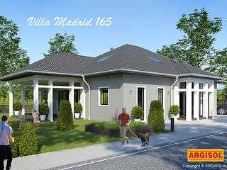 Massivhaus Villa Madrid von ARGISOL-Bausysteme Bausatzhaus ab 42650€, Stadtvilla Außenansicht 2