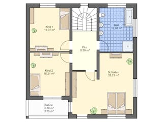 Massivhaus Flachdach 161 von ASL Wohnungsbau Schlüsselfertig ab 394196€, Cubushaus Grundriss 2