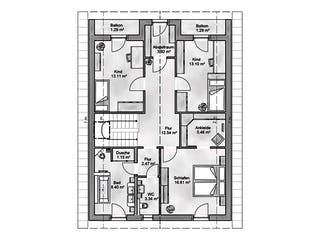 Massivhaus Fortuna von AUREA Massivhaus, Satteldach-Klassiker Grundriss 2