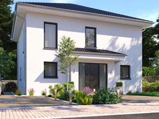 Massivhaus Opus von AUREA Massivhaus, Stadtvilla Außenansicht 2