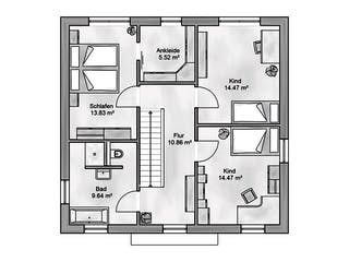 Massivhaus Opus von AUREA Massivhaus, Stadtvilla Grundriss 2