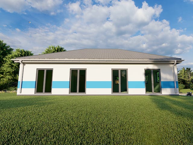 Massivhaus Heide von AVOS Hausbau Schlüsselfertig ab 294000€, Bungalow Außenansicht 3