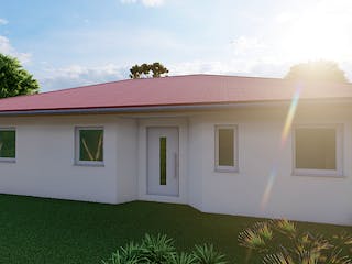 Massivhaus Kiefer von AVOS Hausbau Schlüsselfertig ab 297500€, Bungalow Außenansicht 2