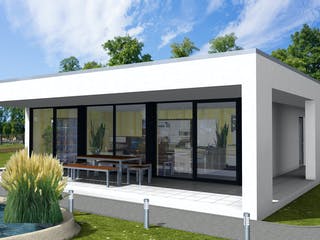 Massivhaus Marie von AVOS Hausbau Schlüsselfertig ab 297500€, Bungalow Außenansicht 3