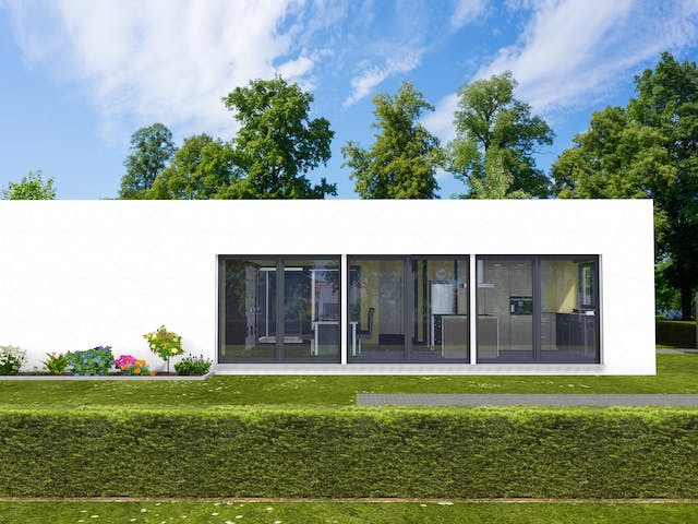Massivhaus Marienblüte von AVOS Hausbau Schlüsselfertig ab 374850€, Bungalow Außenansicht 3