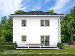 Massivhaus Pia von AVOS Hausbau Schlüsselfertig ab 299800€, Stadtvilla Außenansicht 2