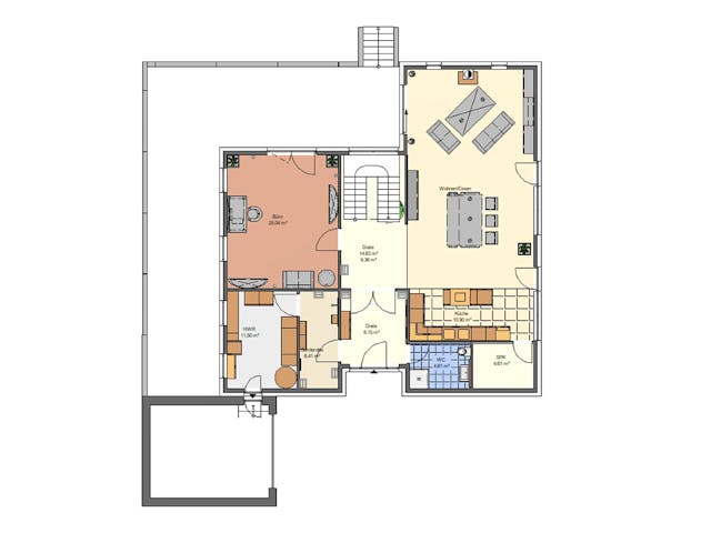 Massivhaus Weidenröschen von AVOS Hausbau Schlüsselfertig ab 789000€, Cubushaus Grundriss 1 Massivhaus Weidenröschen von AVOS Hausbau Schlüsselfertig ab 789000€, Cubushaus Grundriss 1