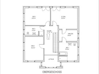 Massivhaus Babelsberg von Aye-Bau Schlüsselfertig ab 536400€, Stadtvilla Grundriss 2