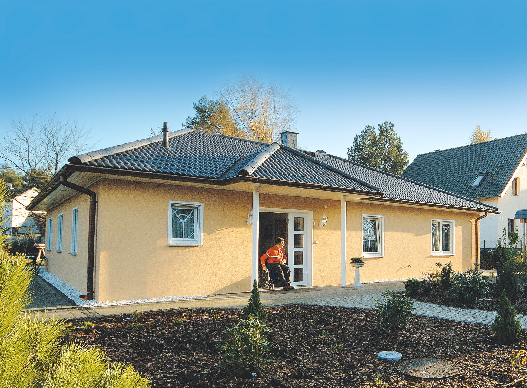 Fertighaus Libereco von FINGERHUT-HAUS Schlüsselfertig ab 410251€, Bungalow Außenansicht 1
